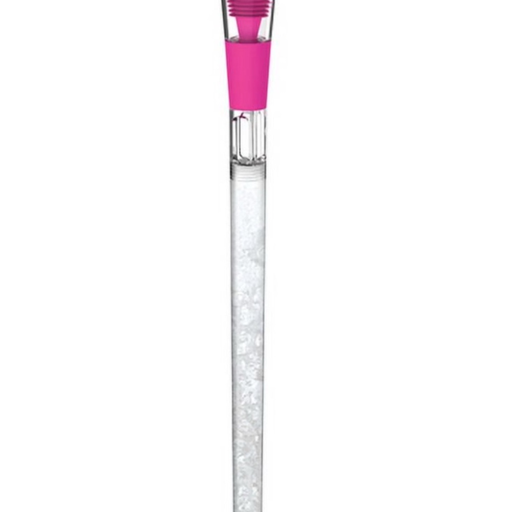 Wine Drink Saver Spout Bottle Stopper Chill Pour Preserve Pink Hostess Gift Bar - Picture 2 of 6